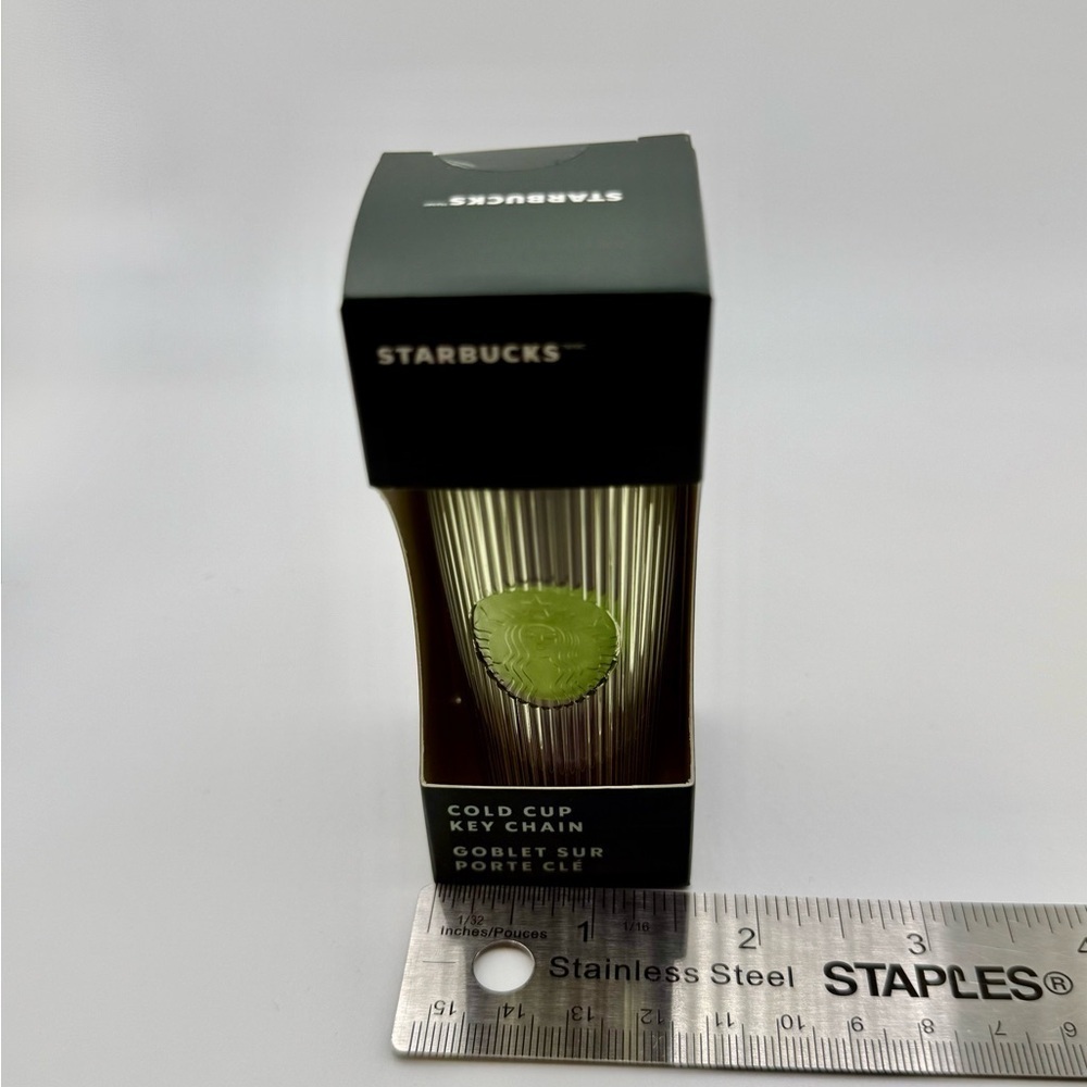 Starbucks 2025 Lime Green Purple Pleated Cold Cup Key Chain Keychain - Picture 7 of 9